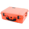 Pelican 1600 Case, Orange with Black Handle & Latches ColorCase