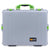 Pelican 1600 Case, Silver with Lime Green Handle & Latches ColorCase 