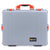 Pelican 1600 Case, Silver with Orange Handle & Latches ColorCase 