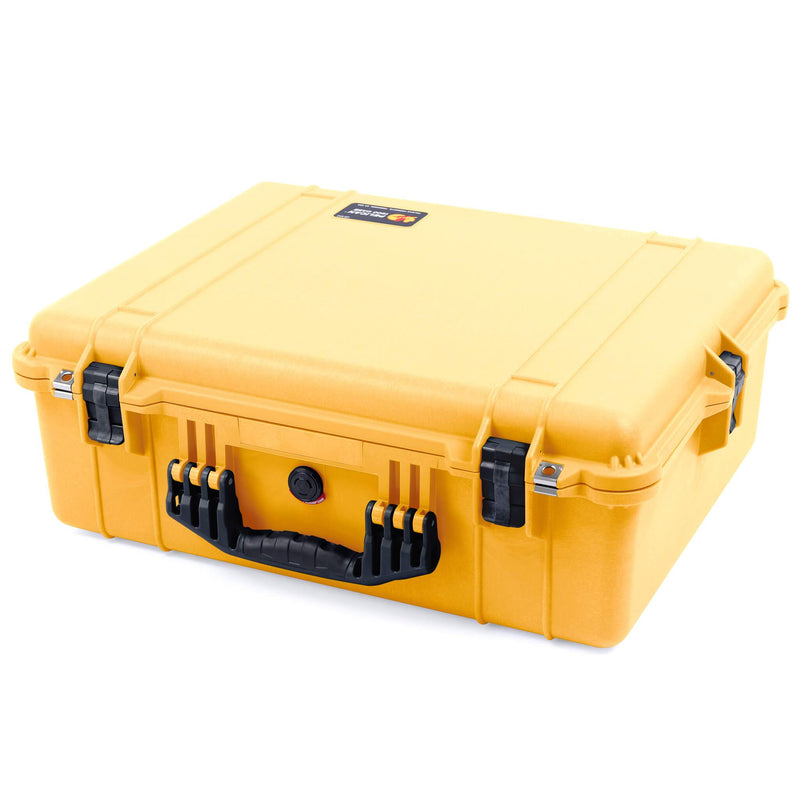 Pelican 1600 Case, Yellow with Black Handle & Latches ColorCase 