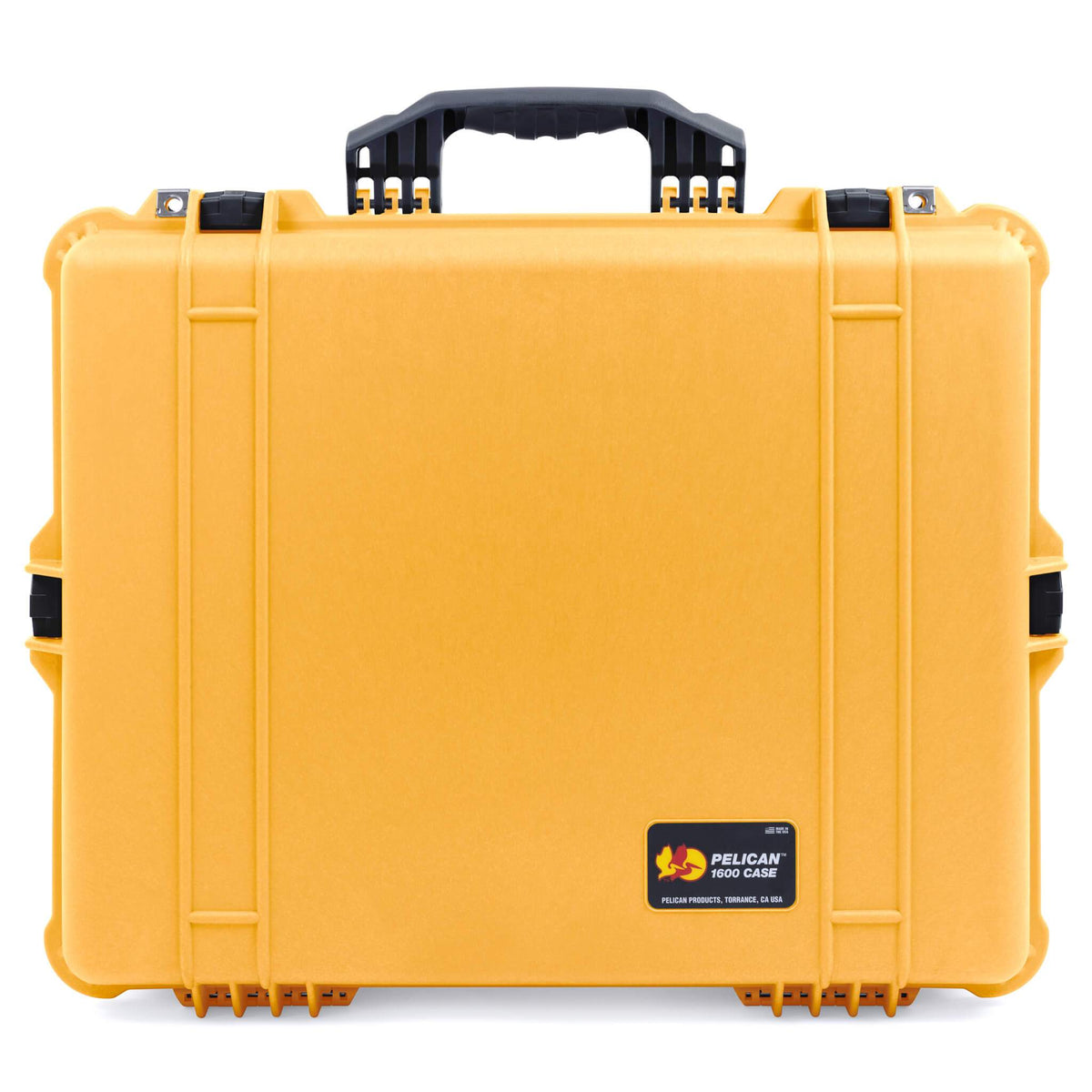 Pelican 1600 Case, Yellow with Black Handle &amp; Latches ColorCase 