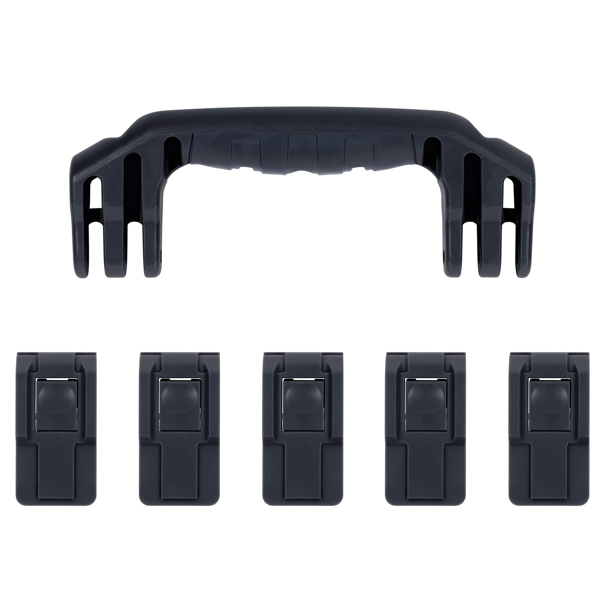 Pelican 1605 Air Replacement Handle & Latches, Black, Push-Button (Set of 1 Handle, 5 Latches) ColorCase 