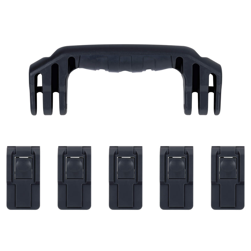 Pelican 1605 Air Replacement Handle & Latches, Black, Push-Button (Set of 1 Handle, 5 Latches) ColorCase 