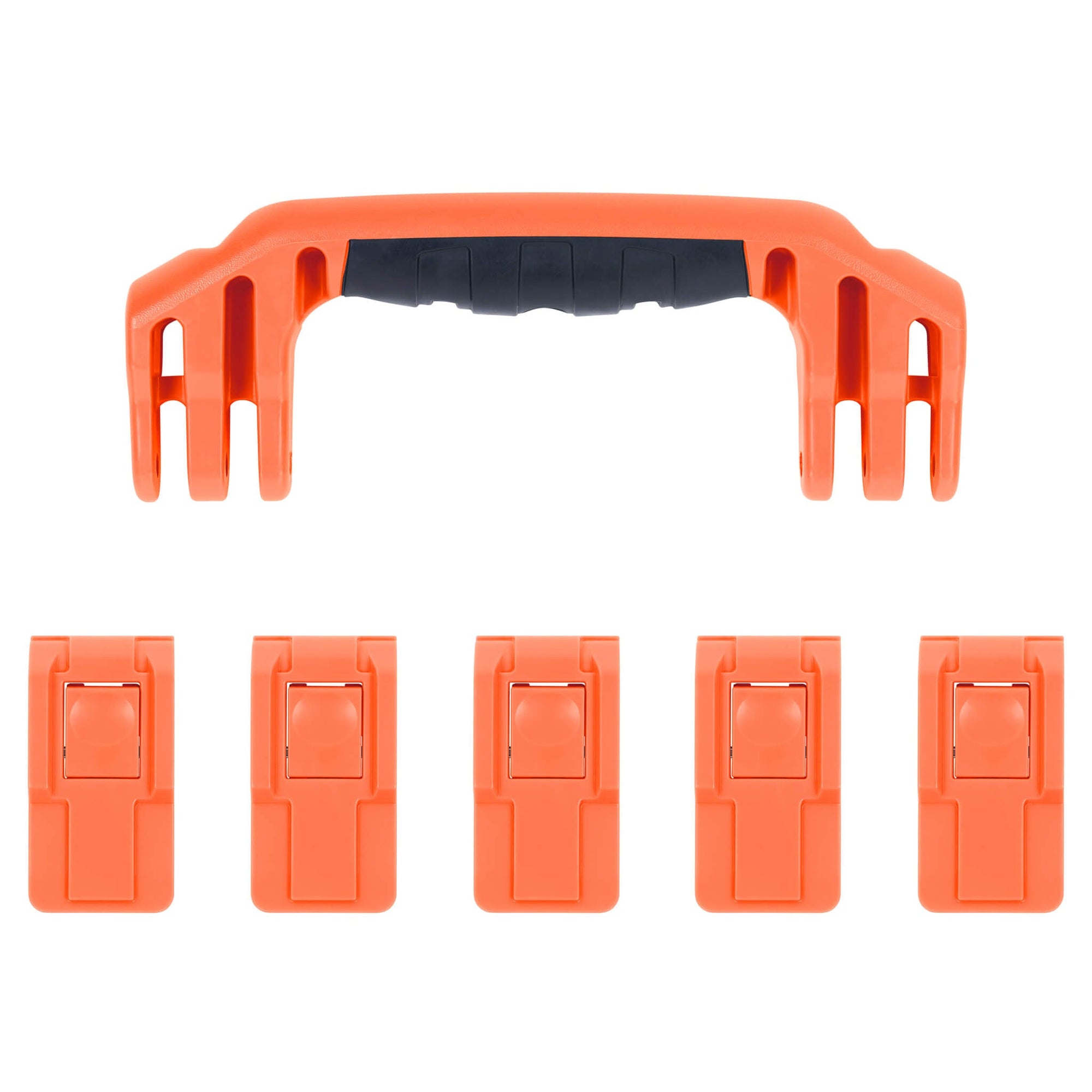 Pelican 1605 Air Replacement Handle & Latches, Orange, Push-Button (Set of 1 Handle, 5 Latches) ColorCase 