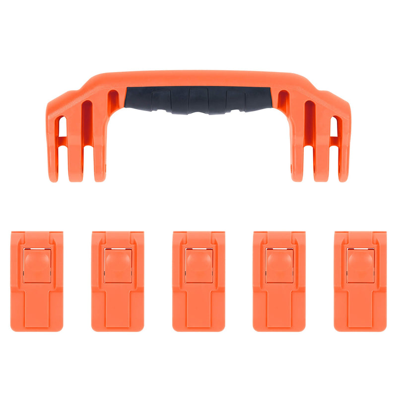 Pelican 1605 Air Replacement Handle & Latches, Orange, Push-Button (Set of 1 Handle, 5 Latches) ColorCase 