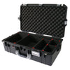 Pelican 1605 Air Case, Black with Silver Handle & Latches TrekPak Divider System with Convolute Lid Foam ColorCase 016050-0020-110-180