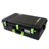 Pelican 1605 Air Case, Black with Lime Green Handle & Latches ColorCase