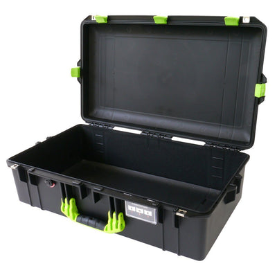 Pelican 1605 Air Case, Black with Lime Green Handle & Latches None (Case Only) ColorCase 016050-0000-110-300