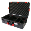 Pelican 1605 Air Case, Black with Red Handle & Latches TrekPak Divider System with Convolute Lid Foam ColorCase 016050-0020-110-320