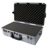 Pelican 1605 Air Case, Silver with Black Handle & Latches Pick & Pluck Foam with Convolute Lid Foam ColorCase 016050-0001-180-110