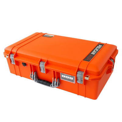 Pelican 1605 Air Case, Orange with Silver Handle & Latches ColorCase