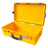 Pelican 1605 Air Case, Yellow with Blue Handle & Latches None (Case Only) ColorCase 016050-0000-240-120