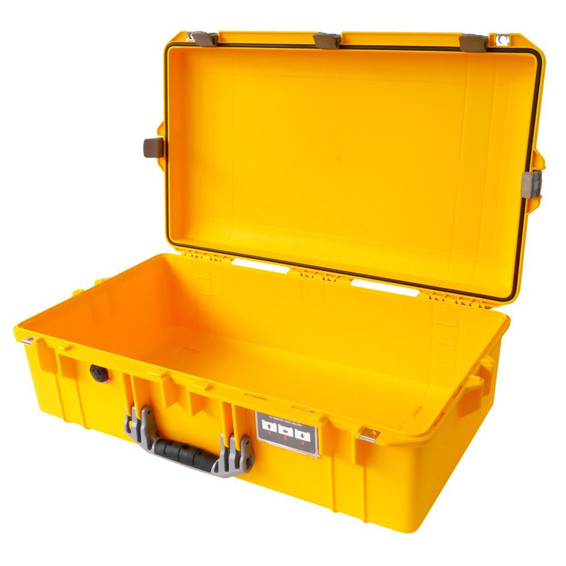 Pelican 1605 Air Case, Yellow with Silver Handle & Latches ColorCase 