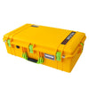 Pelican 1605 Air Case, Yellow with Lime Green Handle & Latches ColorCase