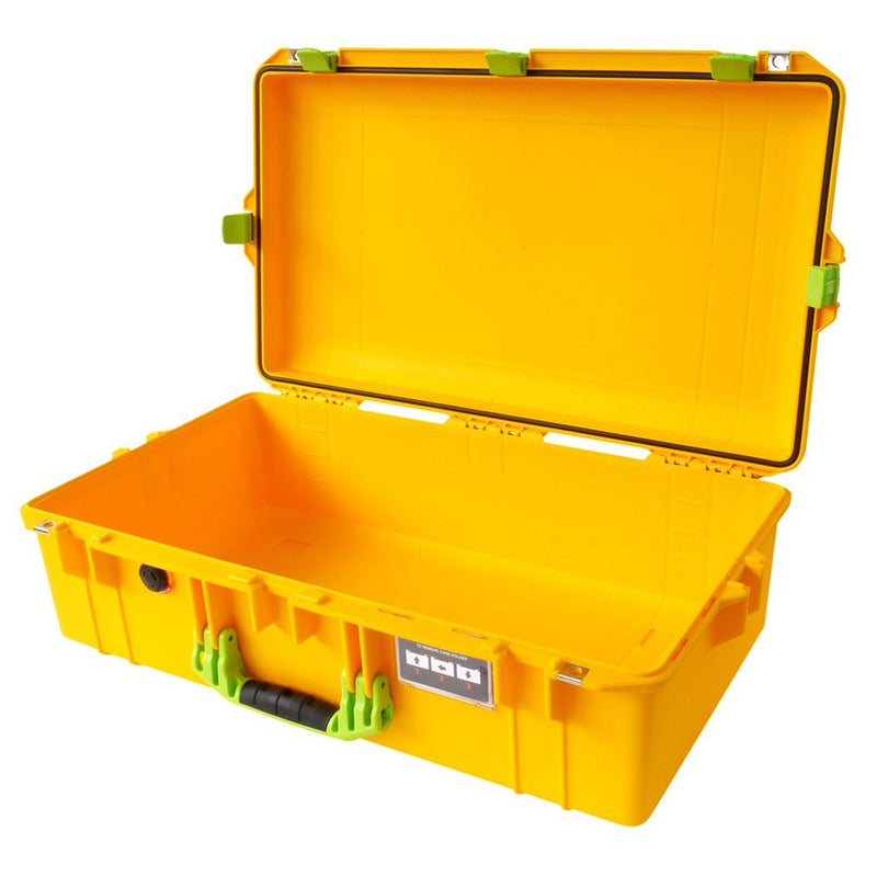 Pelican 1605 Air Case, Yellow with Lime Green Handle & Latches ColorCase 