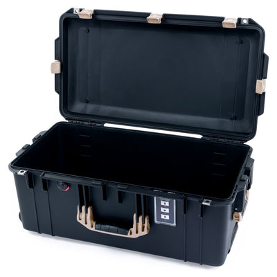 Pelican 1606 Air Case, Black with Desert Tan Handles & Latches None (Case Only) ColorCase 016060-0000-110-310
