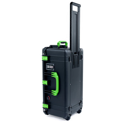 Pelican 1606 Air Case, Black with Lime Green Handles & Latches ColorCase