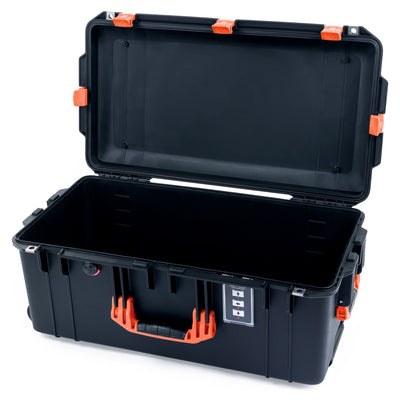 Pelican 1606 Air Case, Black with Orange Handles & Latches None (Case Only) ColorCase 016060-0000-110-150