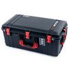 Pelican 1606 Air Case, Black with Red Handles & Latches ColorCase