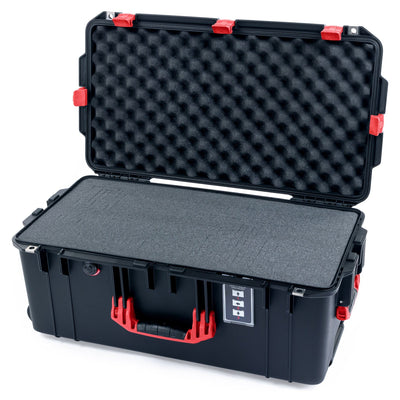 Pelican 1606 Air Case, Black with Red Handles & Latches Pick & Pluck Foam with Convolute Lid Foam ColorCase 016060-0001-110-320