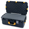 Pelican 1606 Air Case, Black with Yellow Handles & Latches Pick & Pluck Foam with Convolute Lid Foam ColorCase 016060-0001-110-240