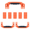 Pelican 1606 Air Replacement Handles & Latches, Orange, Push-Button (Set of 3 Handles, 5 Latches) ColorCase