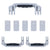Pelican 1606 Air Replacement Handles & Latches, Silver, Push-Button (Set of 3 Handles, 5 Latches) ColorCase 