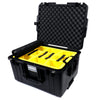 Pelican 1607 Air Case, Black 2-Layer Yellow Padded Microfiber Dividers with Convolute Lid Foam ColorCase 016070-0010-110-110