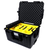 Pelican 1607 Air Case, Black 2-Layer Yellow Padded Microfiber Dividers with Convolute Lid Foam ColorCase 016070-0010-110-110