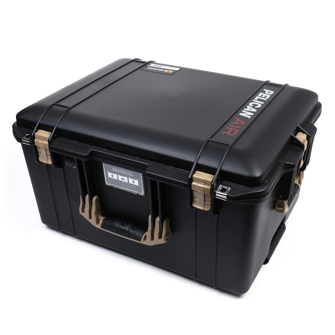 Pelican 1607 Air Case, Black with Desert Tan Handles &amp; Latches ColorCase 