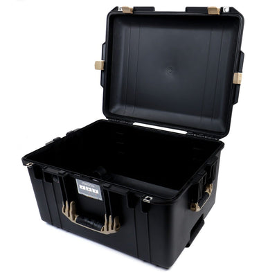 Pelican 1607 Air Case, Black with Desert Tan Handles & Latches None (Case Only) ColorCase 016070-0000-110-310