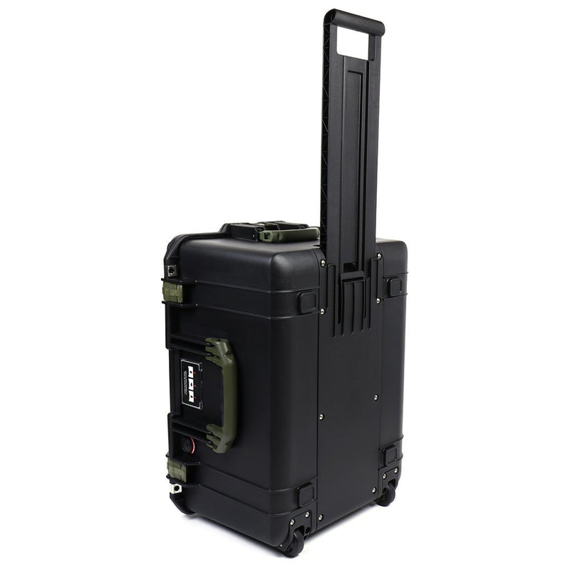 Pelican 1607 Air Case, Black with OD Green Handles & Latches ColorCase 
