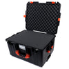Pelican 1607 Air Case, Black with Orange Handles & Latches Pick & Pluck Foam with Convolute Lid Foam ColorCase 016070-0001-110-150