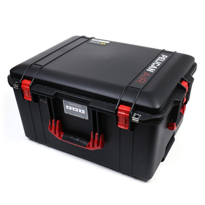 Pelican 1607 Air Case, Black with Red Handles & Latches ColorCase