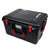 Pelican 1607 Air Case, Black with Red Handles & Latches ColorCase 