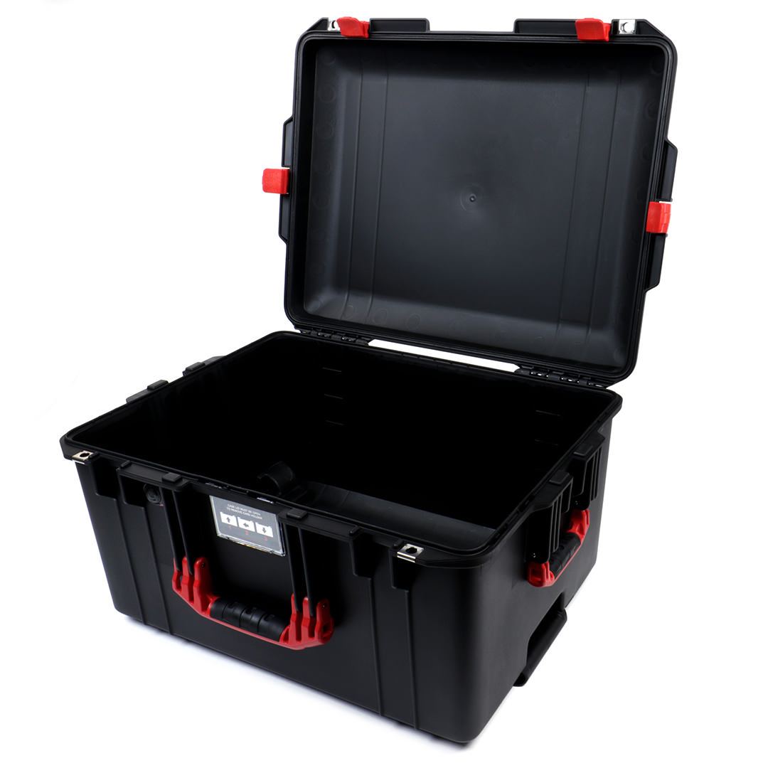 Pelican 1607 Air Case, Black with Red Handles &amp; Latches None (Case Only) ColorCase 016070-0000-110-320