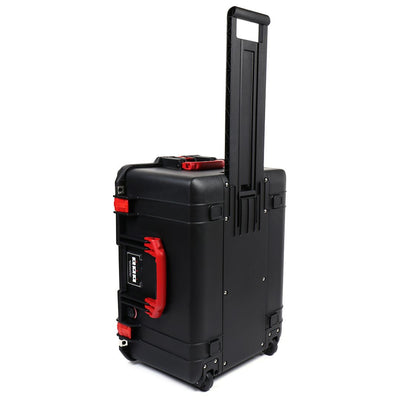 Pelican 1607 Air Case, Black with Red Handles & Latches ColorCase