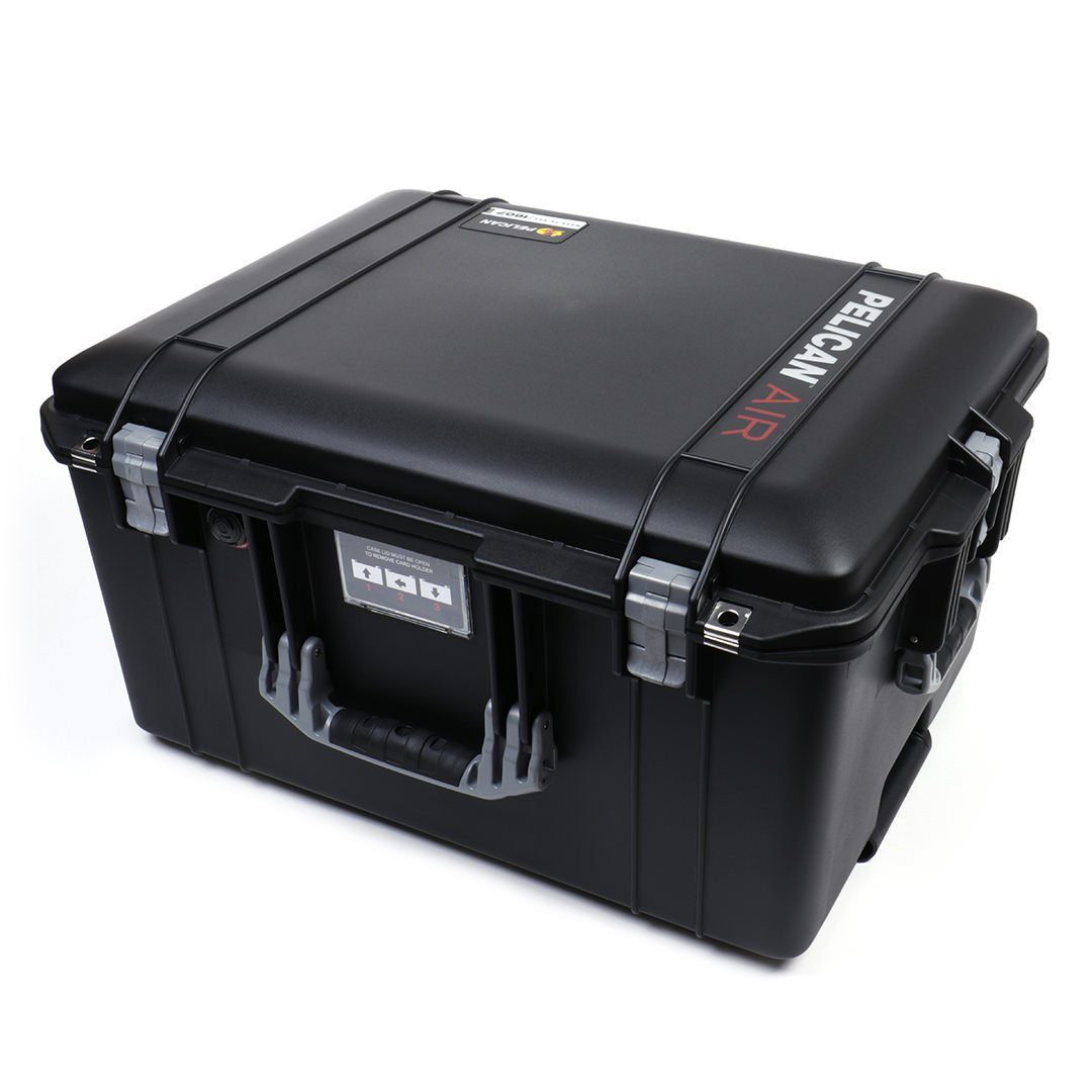 Pelican 1607 Air Case, Black with Silver Handles &amp; Latches ColorCase 