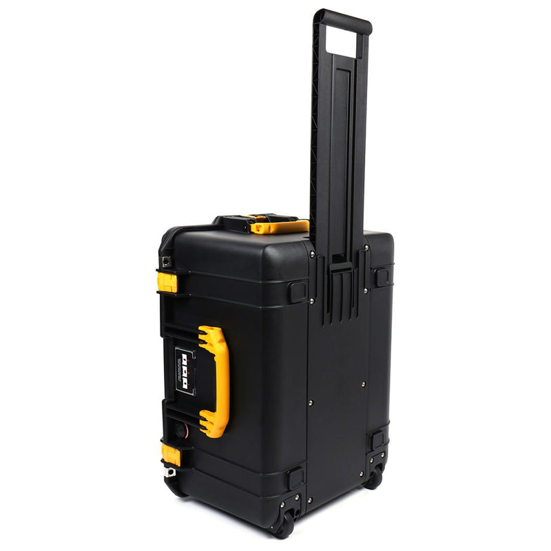 Pelican 1607 Air Case, Black with Yellow Handles & Latches ColorCase 