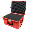 Pelican 1607 Air Case, Orange with Black Handles & Latches Pick & Pluck Foam with Convolute Lid Foam ColorCase 016070-0001-150-110