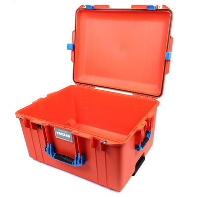 Pelican 1607 Air Case, Orange with Blue Handles & Latches None (Case Only) ColorCase 016070-0000-150-120