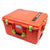 Pelican 1607 Air Case, Orange with Lime Green Handles & Latches ColorCase 