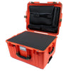 Pelican 1607 Air Case, Orange with OD Green Handles & Latches Pick & Pluck Foam with Computer Pouch ColorCase 016070-0201-150-130