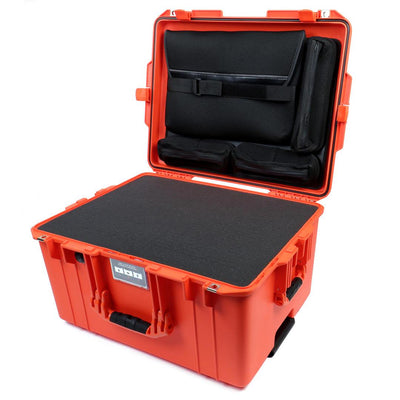 Pelican 1607 Air Case, Orange Pick & Pluck Foam with Computer Pouch ColorCase 016070-0201-150-150