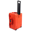 Pelican 1607 Air Case, Orange with Red Handles & Latches ColorCase
