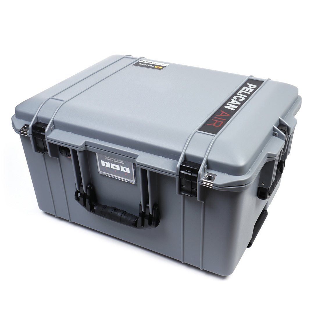 Pelican 1607 Air Case, Silver with Black Handles &amp; Latches ColorCase 