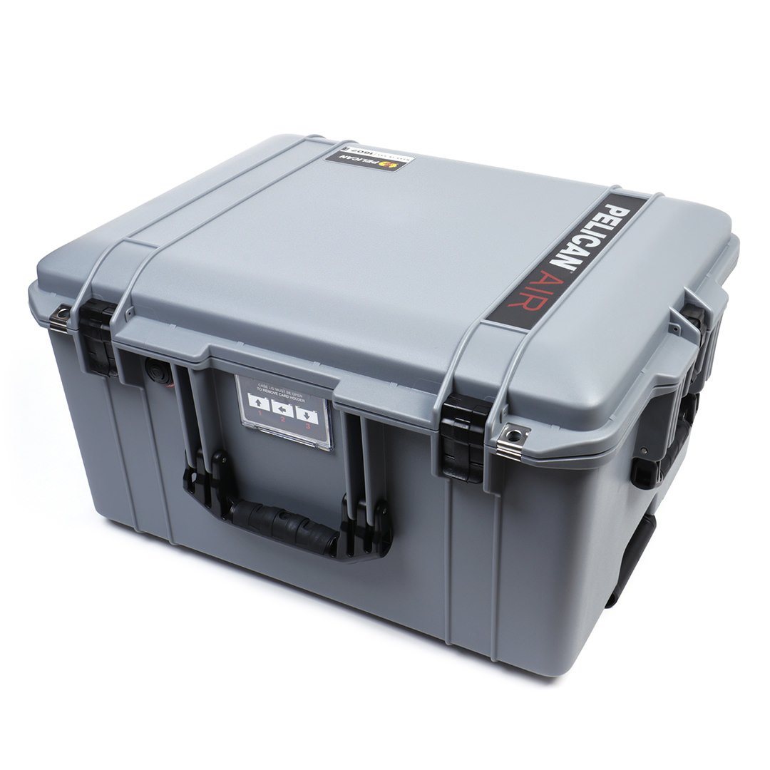 Pelican 1607 Air Case, Silver with Black Handles & Latches ColorCase 