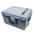 Pelican 1607 Air Case, Silver with Blue Handles & Latches ColorCase 