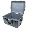 Pelican 1607 Air Case, Silver with Lime Green Handles & Latches None (Case Only) ColorCase 016070-0000-180-300