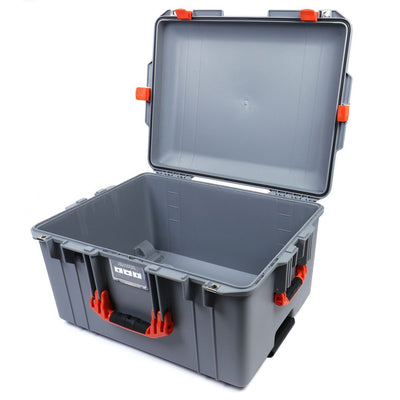Pelican 1607 Air Case, Silver with Orange Handles & Latches None (Case Only) ColorCase 016070-0000-180-150